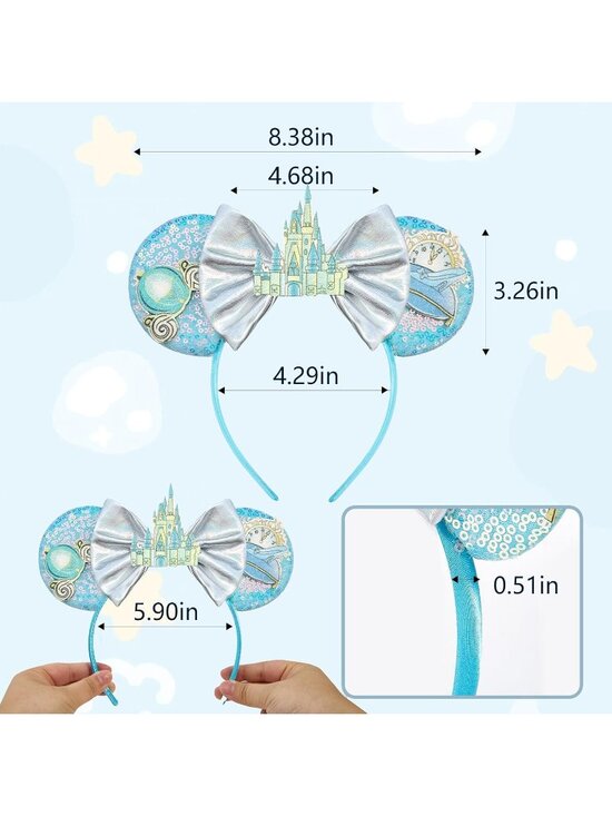Kids Girls Blue Mickey Mouse Costume Hair Headband for Cosplay main image 5